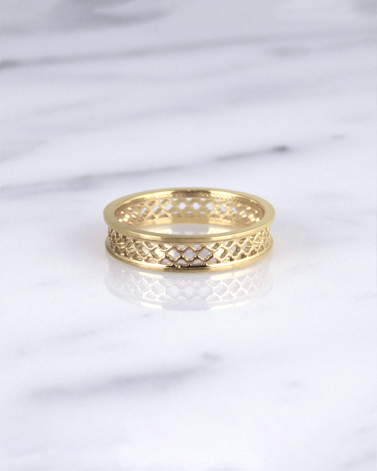 Entyché-Arae. Exquisite gold ring with intricate detailing. 14k Gold. Women's Jewelry.