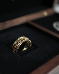 Unconquered Sun Motif - 14k Gold Ring - Crafted in Montreal, Quebec