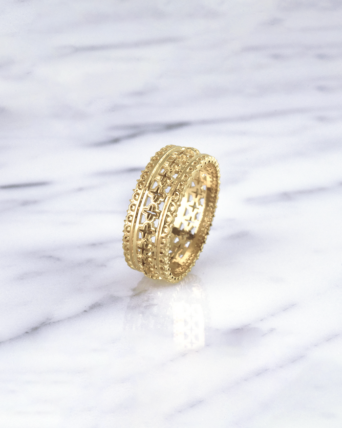 Sol Invictus Ring - 14k Yellow Gold - Designed and Made in Montreal, Quebec