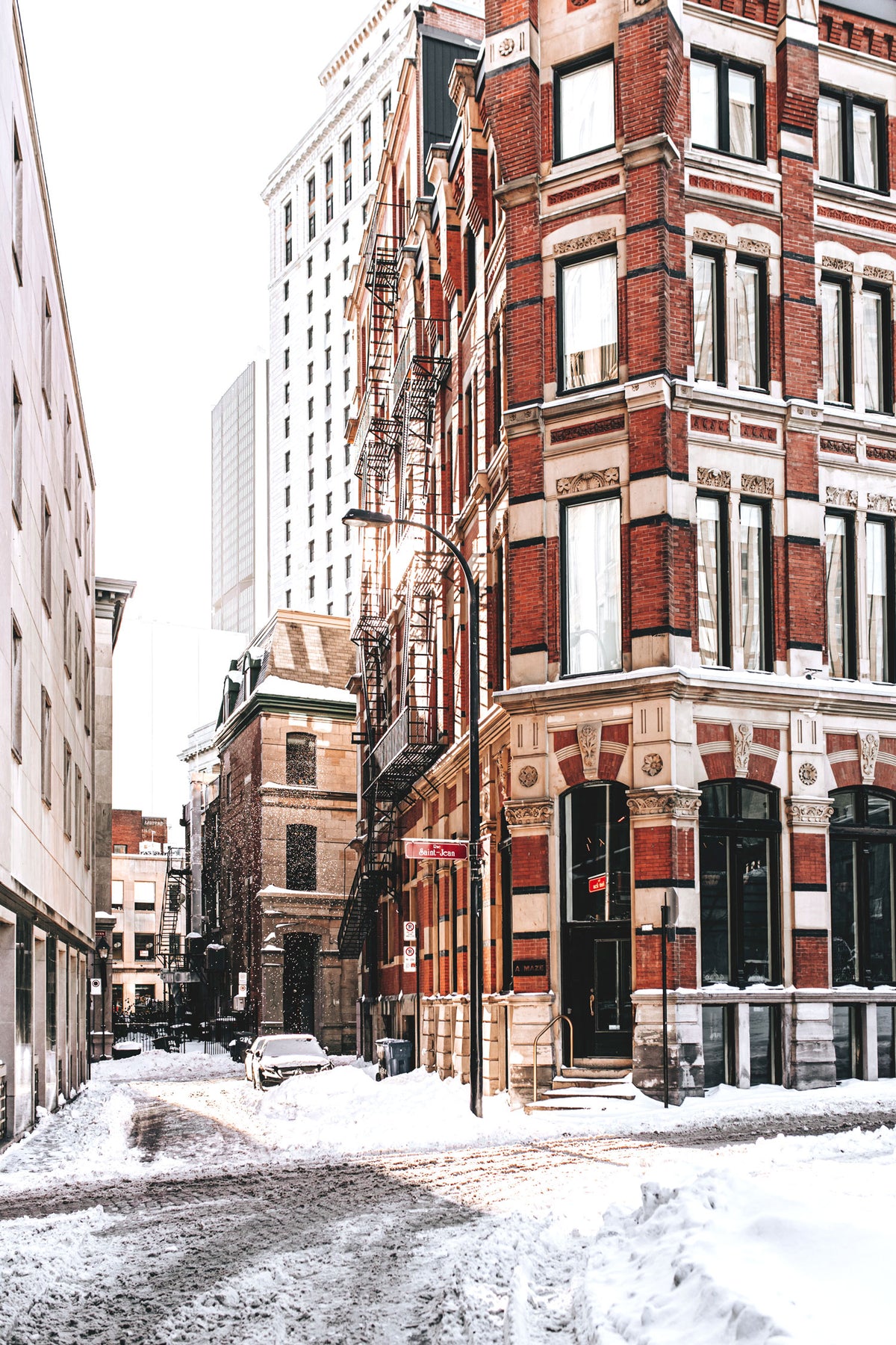 Montreal streets in winter