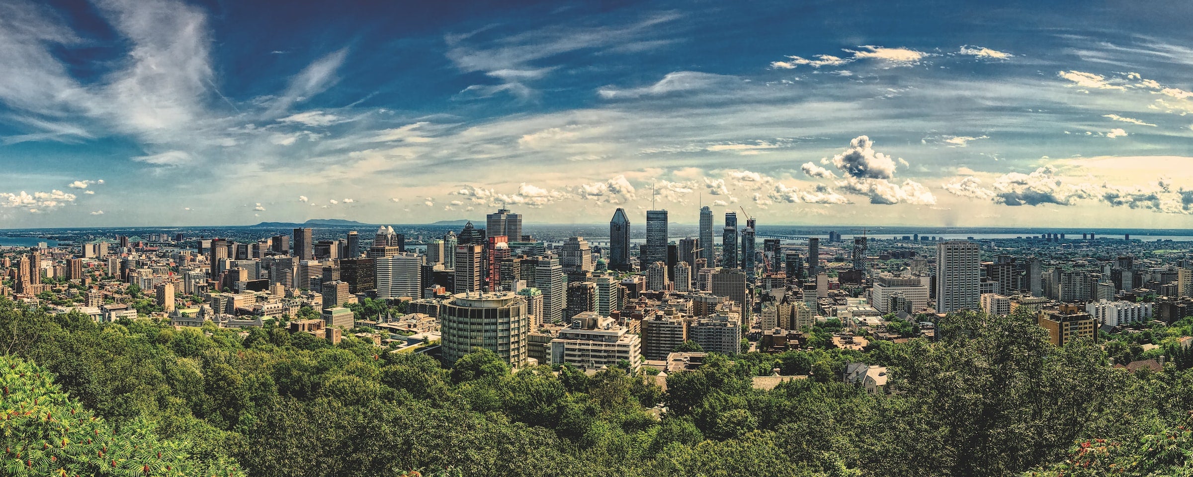 panoramic view of Montreal Quebec